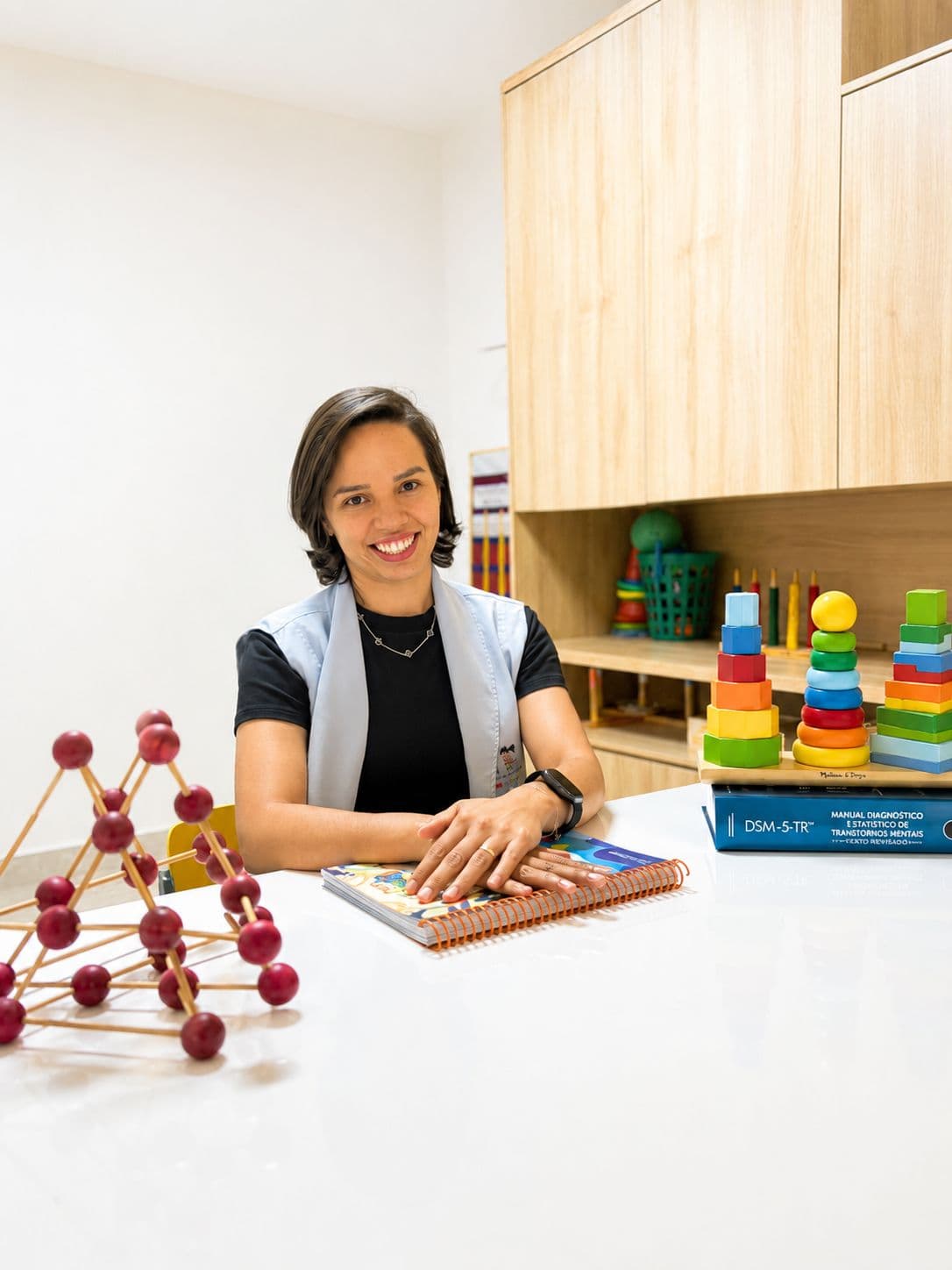 Aline Lima em atendimento